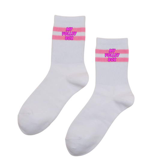 MyVolleyBox Embroidered Pink Socks